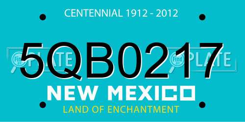 5QB0217 New Mexico License Plate