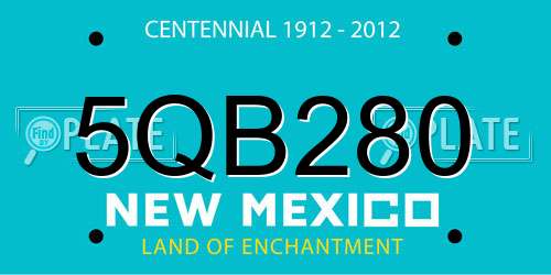 5QB280 New Mexico License Plate