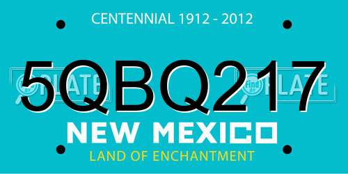 5QBQ217 New Mexico License Plate