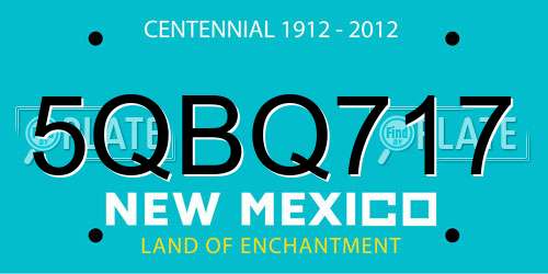 5QBQ717 New Mexico License Plate