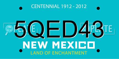 5QED43 New Mexico License Plate