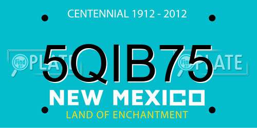 5QIB75 New Mexico License Plate