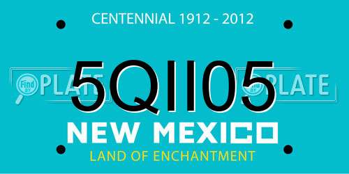 5QII05 New Mexico License Plate