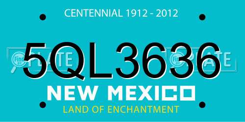 5QL3636 New Mexico License Plate