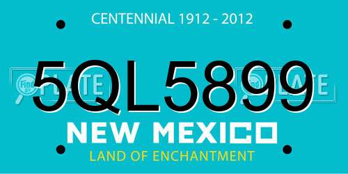 5QL5899 New Mexico License Plate