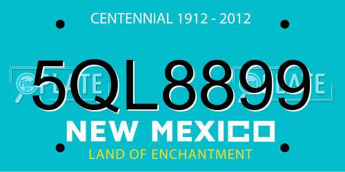 5QL8899 New Mexico License Plate