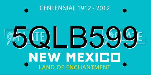 5QLB599 New Mexico License Plate