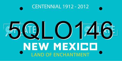 5QLO146 New Mexico License Plate