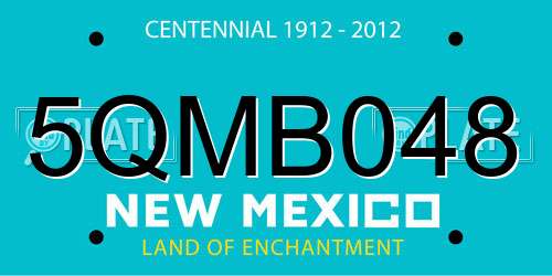 5QMB048 New Mexico License Plate