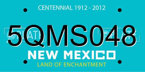 5QMS048 New Mexico License Plate
