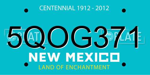5QOG371 New Mexico License Plate