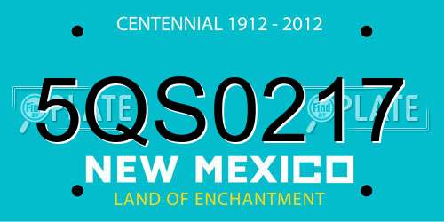 5QS0217 New Mexico License Plate