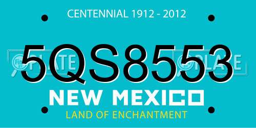 5QS8553 New Mexico License Plate