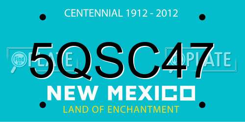 5QSC47 New Mexico License Plate
