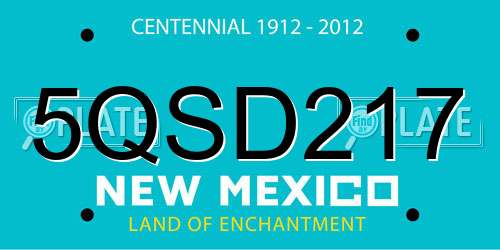 5QSD217 New Mexico License Plate