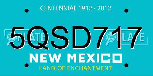 5QSD717 New Mexico License Plate