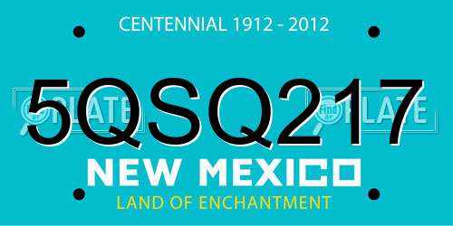 5QSQ217 New Mexico License Plate