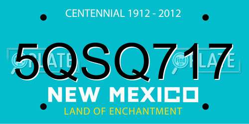 5QSQ717 New Mexico License Plate