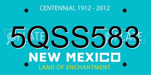 5QSS583 New Mexico License Plate
