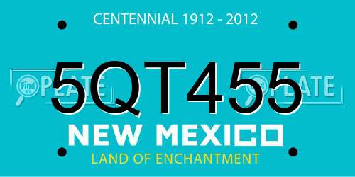 5QT455 New Mexico License Plate