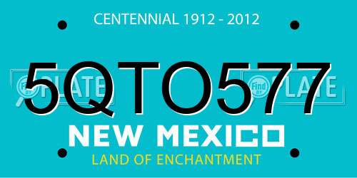 5QTO577 New Mexico License Plate