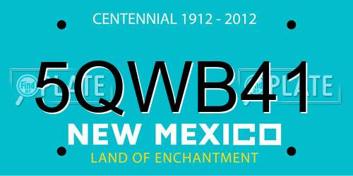 5QWB41 New Mexico License Plate