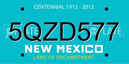 5QZD577 New Mexico License Plate