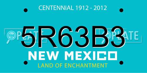 5R63B3 New Mexico License Plate