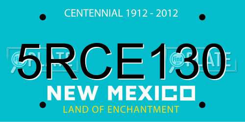 5RCE130 New Mexico License Plate
