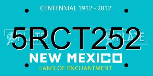 5RCT252 New Mexico License Plate