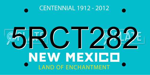 5RCT282 New Mexico License Plate