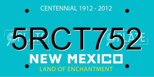 5RCT752 New Mexico License Plate