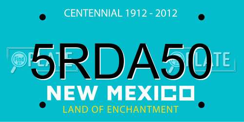 5RDA50 New Mexico License Plate