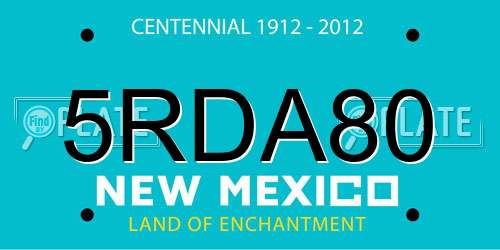 5RDA80 New Mexico License Plate
