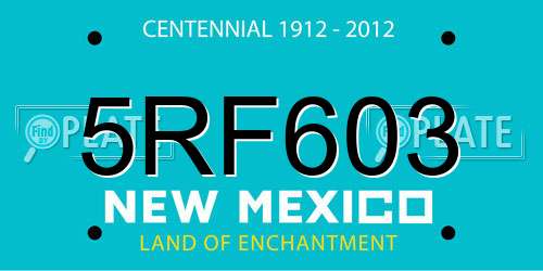5RF603 New Mexico License Plate