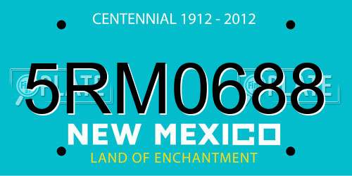 5RM0688 New Mexico License Plate