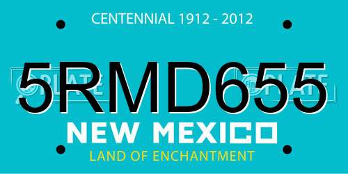 5RMD655 New Mexico License Plate