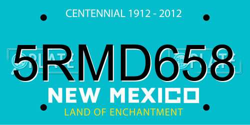5RMD658 New Mexico License Plate