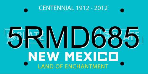 5RMD685 New Mexico License Plate