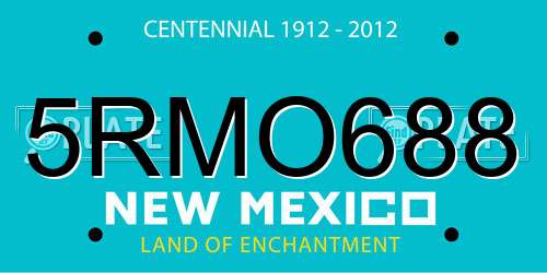 5RMO688 New Mexico License Plate