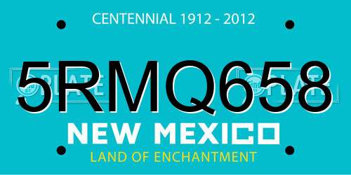 5RMQ658 New Mexico License Plate