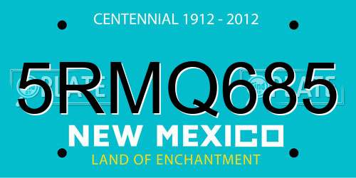 5RMQ685 New Mexico License Plate