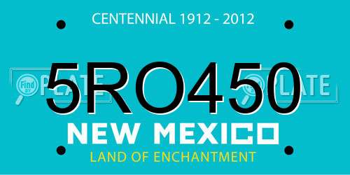 5RO450 New Mexico License Plate