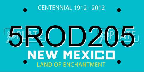 5ROD205 New Mexico License Plate