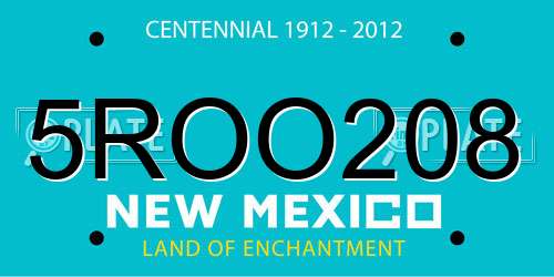 5ROO208 New Mexico License Plate
