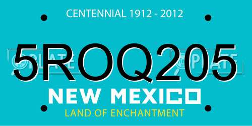 5ROQ205 New Mexico License Plate