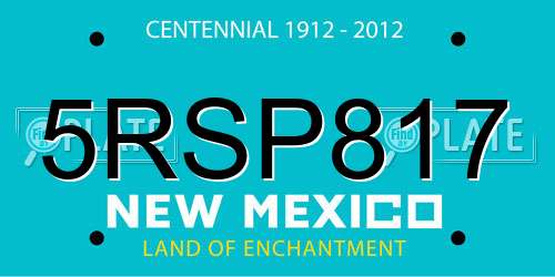 5RSP817 New Mexico License Plate