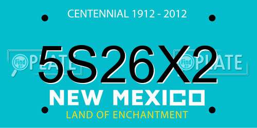 5S26X2 New Mexico License Plate