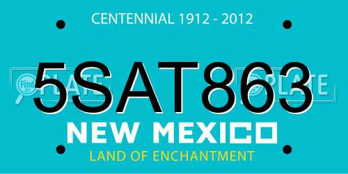 5SAT863 New Mexico License Plate