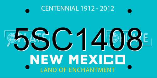 5SC1408 New Mexico License Plate